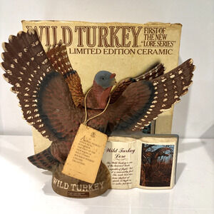 Vintage Wild Turkey Lore Series 2 No 1 Ceramic Decanter Austin Nichols EMPTY